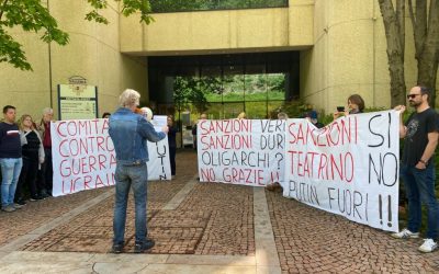 Ucraina e sanzioni. Un picchetto di protesta davanti alla Severstal di Manno